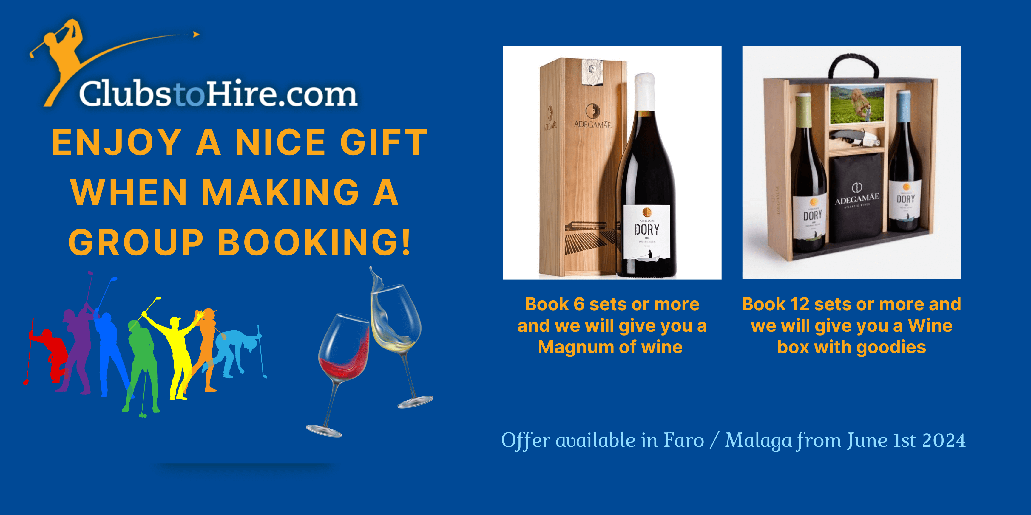 Book 6 sets or more and we will give you a Magnum of wine
